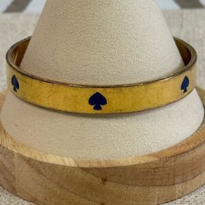 Kate Spade Blue & Gold Spade Bangle Bracelet